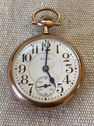 BW Raymond Elgin 19 Jewels Pocket Watch Works Nicely