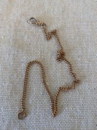 Antique 10k Marked Gold 9.9 Grams Pocket Watch Chain