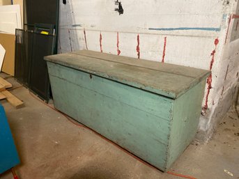 Antique Pine Box 50x22x18 Great Paint