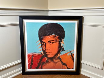 Andy Warhol Mohammed Ali Lithograph, Cert Of Authenticity