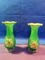 2 Murano Vases In Great Shape No Chips All There Just Need Washing