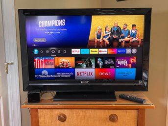 A SONY 40 Inch Bravia TV With Amazon Fire TV Cube