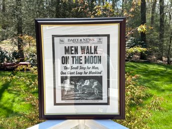 The Easton Press, Men Walk On The Moon Reproduction, Framed