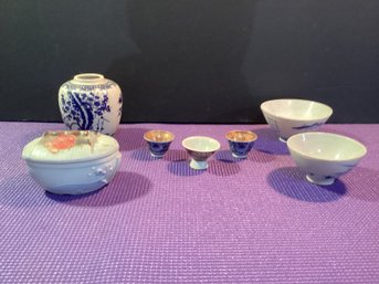 Very Old Asian Pieces No Cracks Or Chips, All In Great Shape, Was Told It Was Very Old