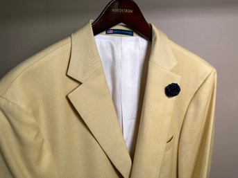 Handsome Hart Schaffer Max Yellow Weave Mens Sport Coat