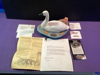 Jim Beam Decanter Swan, Never Been Out Of The Box Still Sealed, Not Responsible For Contents