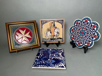 A Collection Of Trivets & Decorative Tile Art