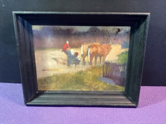 Original Oil Painting, Titled Workhorses, Signed (Dean Lore) & Dated