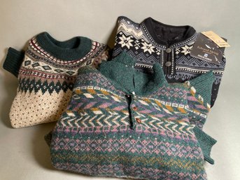 Three Wool Sweaters