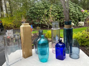 Collection Of Colorful Large Bottles