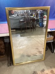 Large Mirror In Great Shape With Gold Frame ,can Be Hung Vertical Or Horizontal