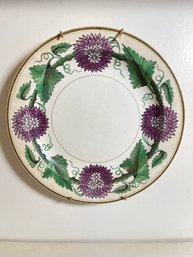 Wedgwood Purple Floral 9.75in Plate, No Chips, Lot 3