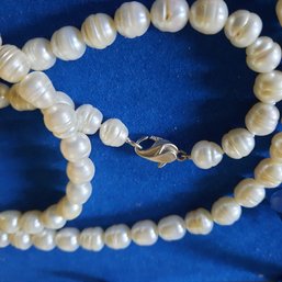 #8 - BEAUTIFUL Honora Cultured Freshwater Pearl 36' Necklace With Sterling Silver Clasp. Like New In Original