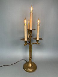 A Brass Candleabra Lamp