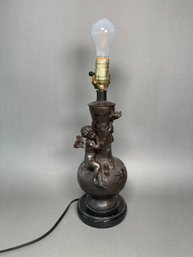 Stunning Vintage Bronze Cherub Lamp Base