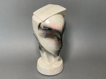 A Beautiful Art Deco Style Opalescent Glass Bust