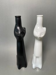 Glass Cat Vases