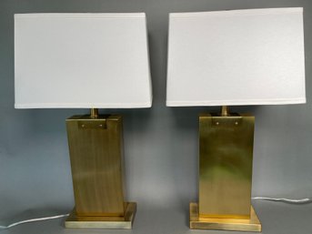 A Great Set Of Bronze Toned Lamps