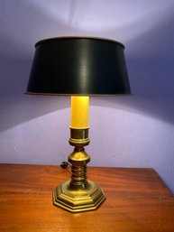 Brass Candle Style Table Lamp 10x15 With Shade Classic Style