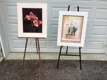 2 Easels In Great Shape, One Vintage One Fairly Modern,  2 Pictures