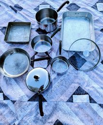 Large Selection Of Stainless Steel Pots Mostly From Farberware