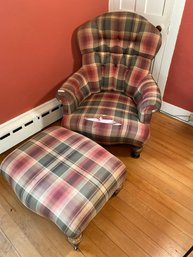 Lounge Chair 37x32x36 Seat Height 15in And Ottoman 26x15x22 Comfy And Solid