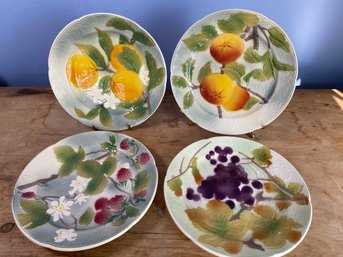 St Clement Majolica Fruit Plates 8.5in Beautiful And No Chips