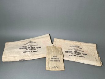 Vintage Federal Reserve Bank Of Boston & Mass Railway Co Bags