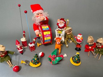 Vintage Marching Santa & More