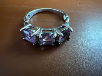 Amethyst And Sterling Ring