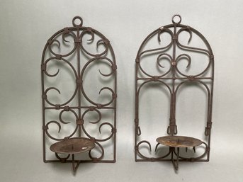Decorative Cast Iron Wall Candle Holder