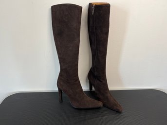 Ritz New York Brown Suede Zip Boots, Size 37