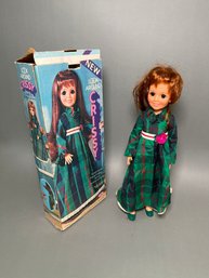 Vintage IDEAL Chrissy Look Around Doll, Original Box