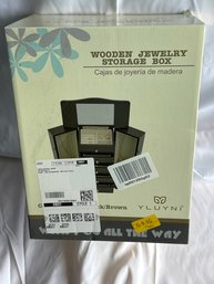 New Wooden Jewelry Storage Box Dark Wood