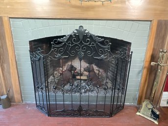 A Beaurtiful Metal Fireplace Screen