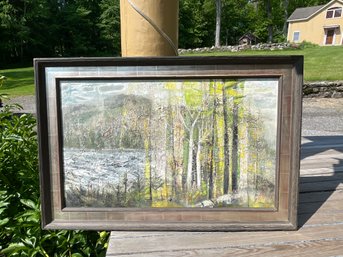 Midtown Gallery Signed Original On Canvas, Spring On Sommes Sound