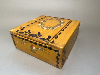 Scandinavian Inspired Handpainted Wooden Box