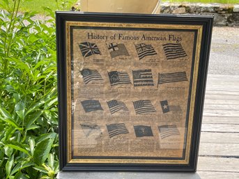 History Of Famous American Flags Framed Print
