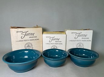 Homer Laughlin China Company Fiesta Ware Mixing Bowls, Juniper