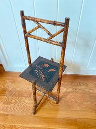 Antique Japanese Bamboo 12x30x12 Small Side Table