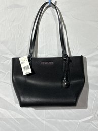 New With Tags Michael Kors Kimberly Bonded Leather Black Tote