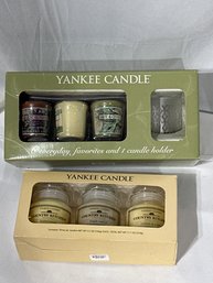 Hard To Find Country Kitchen Yankee Candle 3 Pack & Votive Holder With 6 Votives