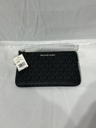 Michael Kors Jet Set Travel Black MK Pattern Wristlet