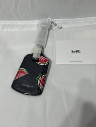 Coach Navy Watermelon Print Luggage Tag