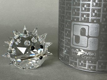 A Swarovski Crystal Porcupine With Original Box