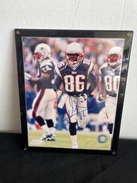 Signed David Patten NFL Football Photo NE Patriots