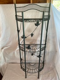 Green Metal Kitchen Rack Stand 3 Shelves 18x9x45