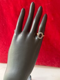 14k Gold Garnet Ring Size 4