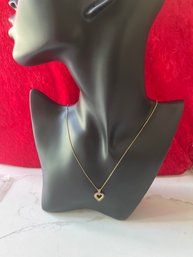 14k Chain With Heart Pendant