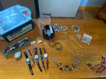 Womens Assorted Watches And Costume Jewelry